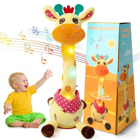 FATIRO dancing talking giraffe toy with light-up features for sensory play.