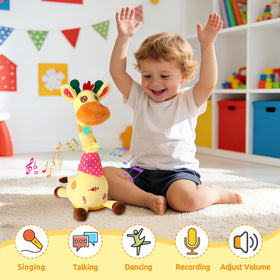 FATIRO talking giraffe repeats your words to encourage language play.