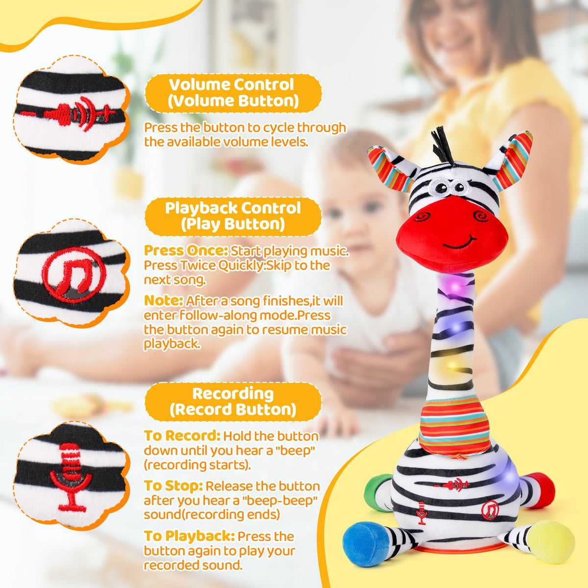 Wildlife-themed FATIRO zebra toy as party décor and gift idea