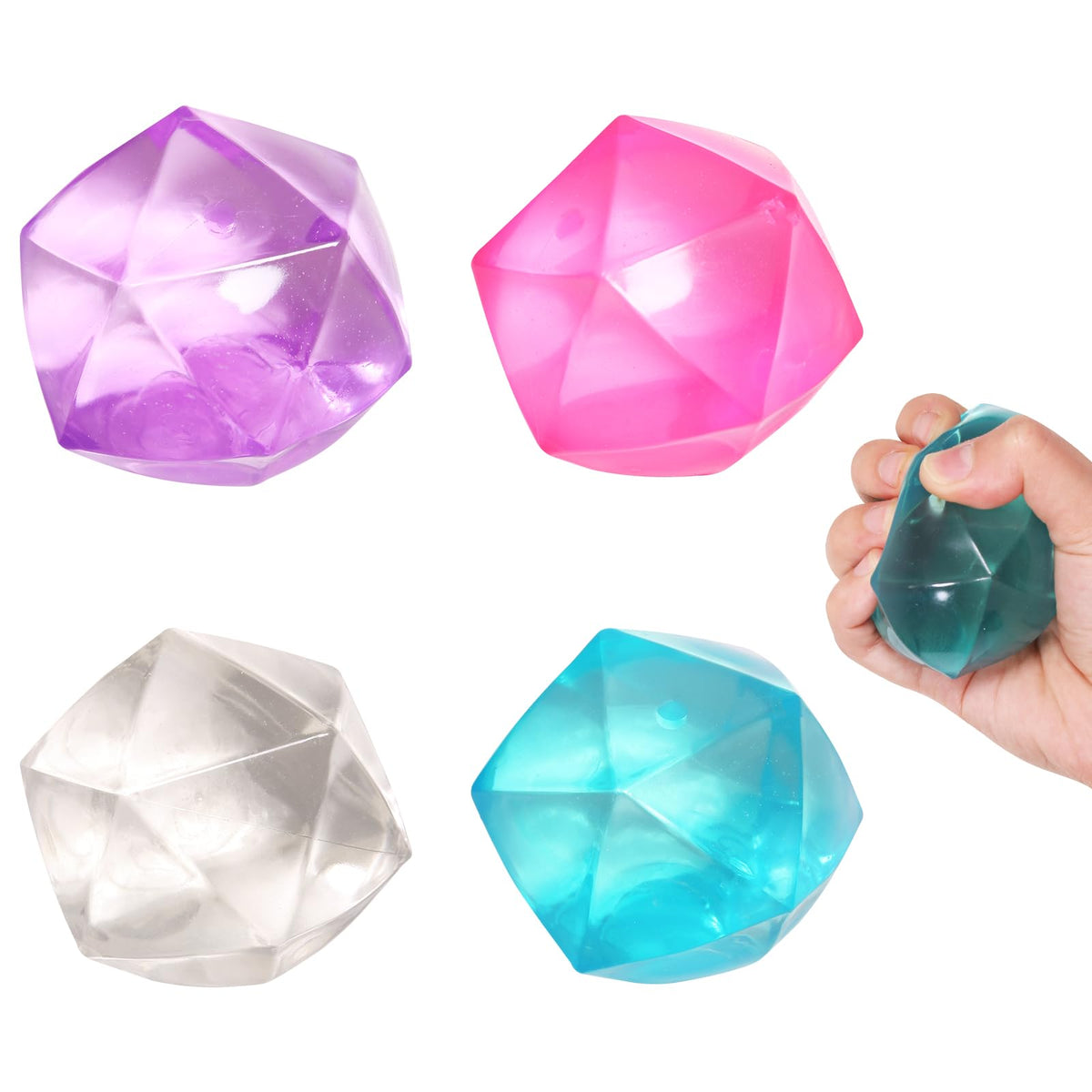 FauKait 4pcs mini stress balls pink are portable fidgets for classroom focus and calm