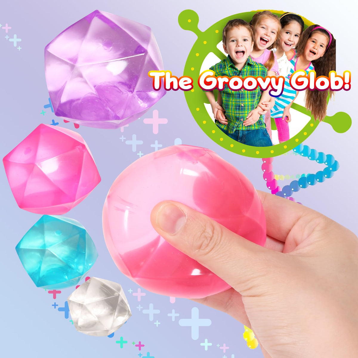 FauKait 4pcs mini stress balls purple provide handheld relief for teens during study