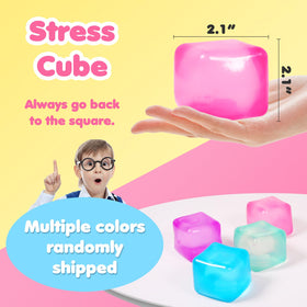 FauKait Stress Cube purple closeup, helps with anxiety management through gentle squeezing.