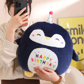 Fawowe Penguin plush demonstrates vacuum-packed packaging and fluff recovery