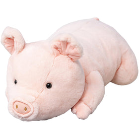 Fawowe pig weighted plush front view, soft hug companion.