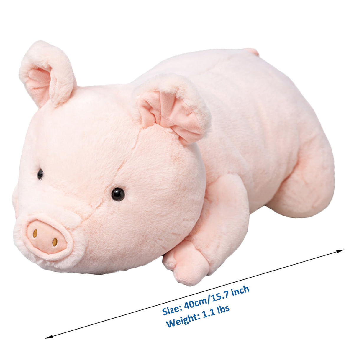 Fawowe pig weighted plush hugging pose, ideal for cozy reading.