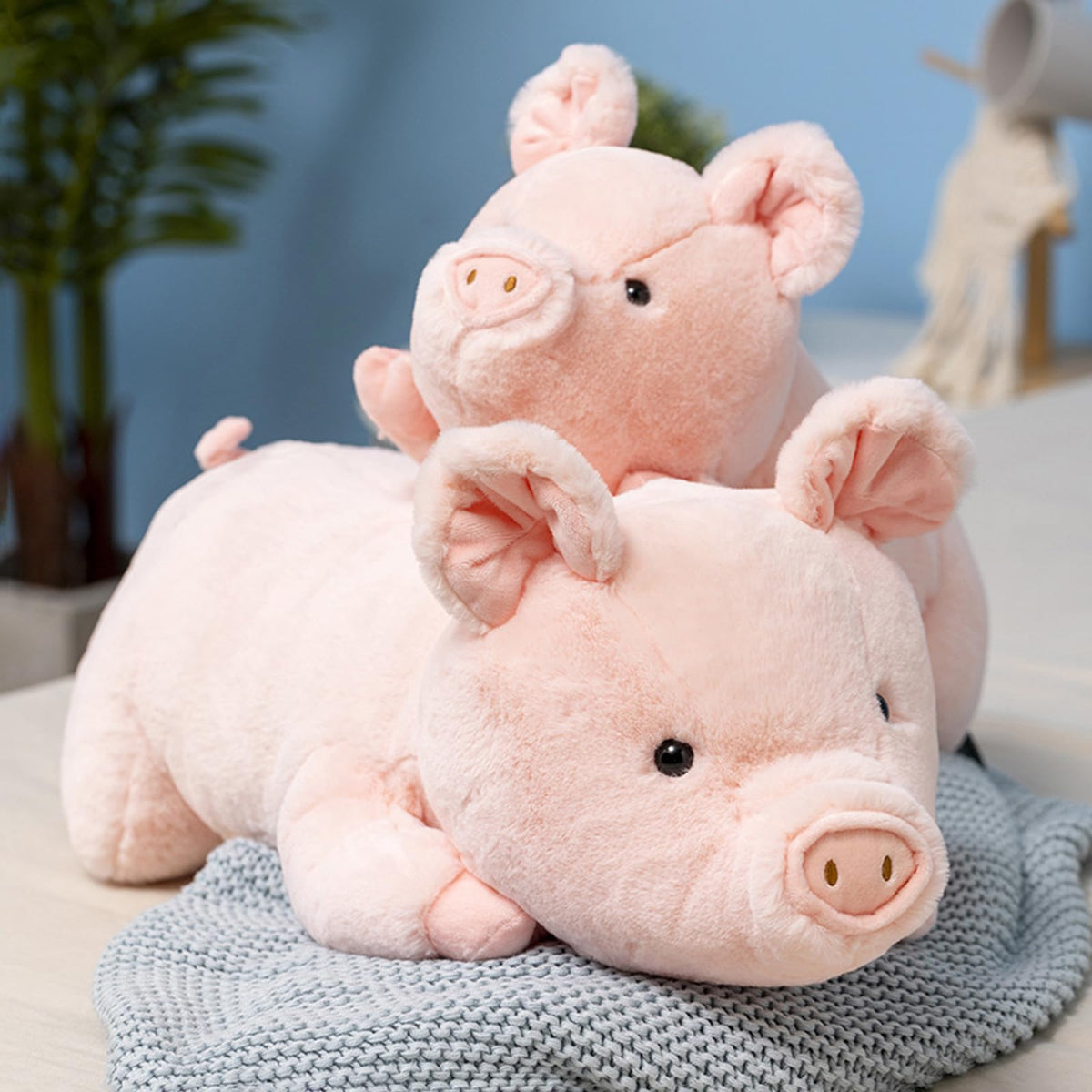 Fawowe pig weighted plush packaging, vacuum packed for revival.
