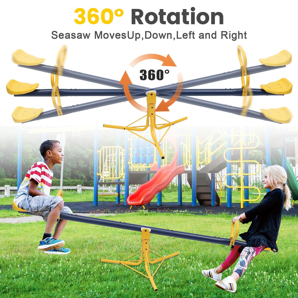 Fayesioal Teeter Totter assembly guidance enables quick setup