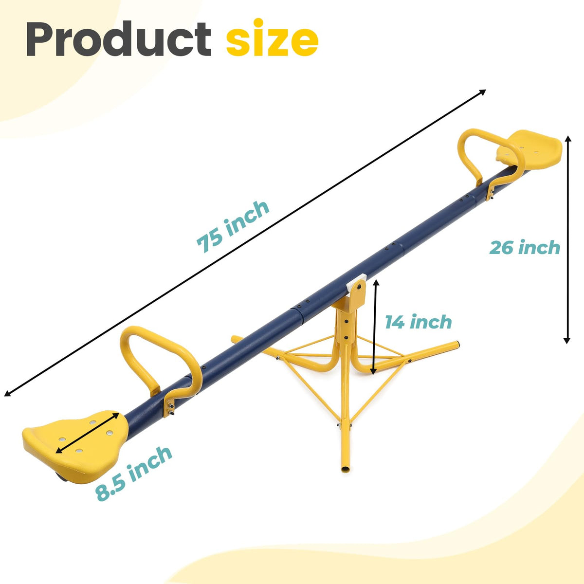 Fayesioal Teeter Totter rust-resistant coating protects outdoor use