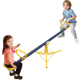 Fayesioal Teeter Totter frame shows sturdy iron construction for durability