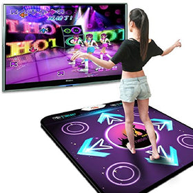 Fayle dance pad top view highlighting sensitivity and responsive playing surface.