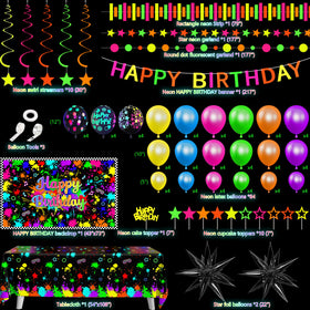 Fayoo happy birthday neon banner brightens cake-cutting moments with glow.