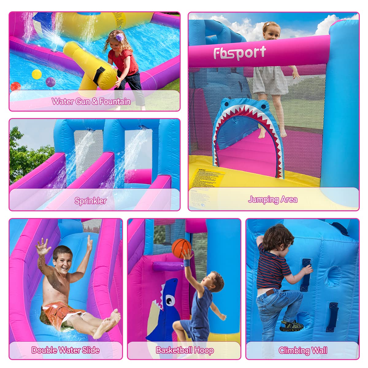 FBSPORT climbing wall feature adding active challenge for kids