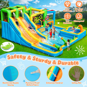 FBSPORT dual slides and basketball hoop for friendly competition