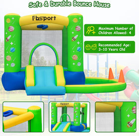 FBSPORT inflatable green basketball hoop supports playful shooting challenges during parties