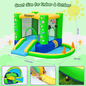 FBSPORT bounce house green ring toss area adds quick social mini games for kids