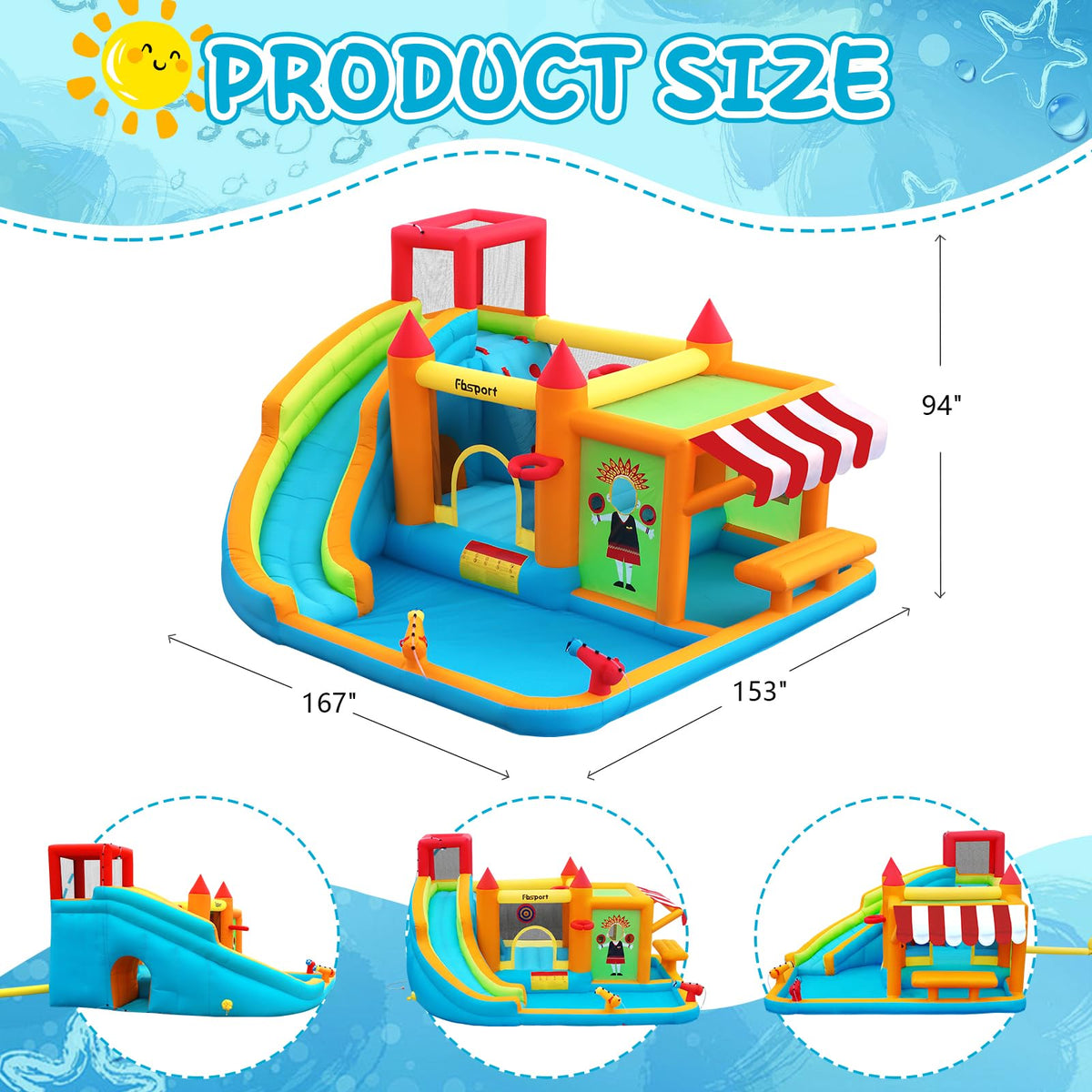 FBSPORT durable Oxford fabric withstands kids' energy and outdoor use
