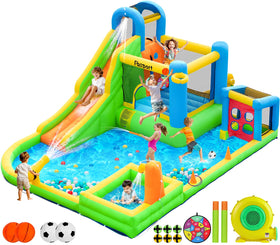 FBSPORT bounce house front view for safe backyard entertainment