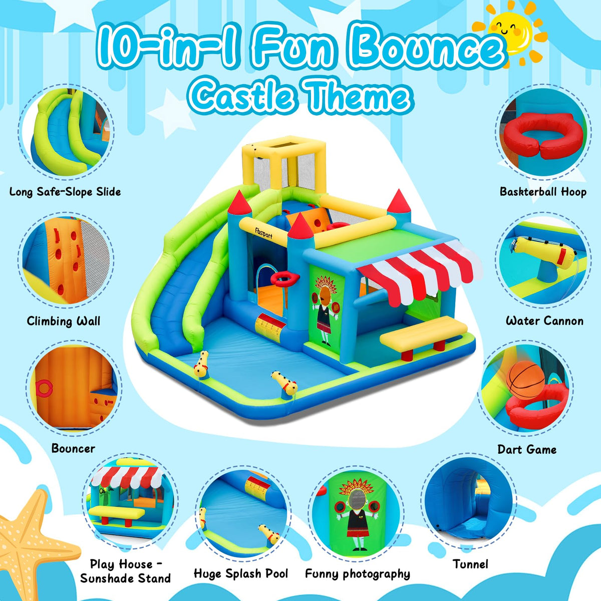 FBSPORT climbing wall adds a challenging activity for active kids