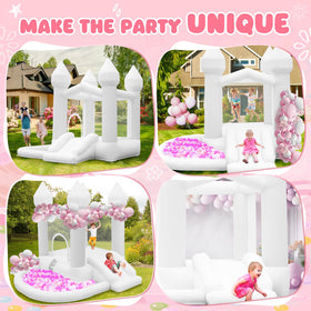 FBSPORT bounce house with slide for easy entry and exit