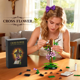 FCEYOUT Cross Flower Building Set makes a thoughtful gift for mothers and adults