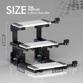 FCEYOUT display stand for Lego Speed Champions provides sturdy support and clear organization