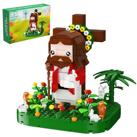 FCEYOUT Jesus Building Block Set cross visual fosters faith-inspired creative play