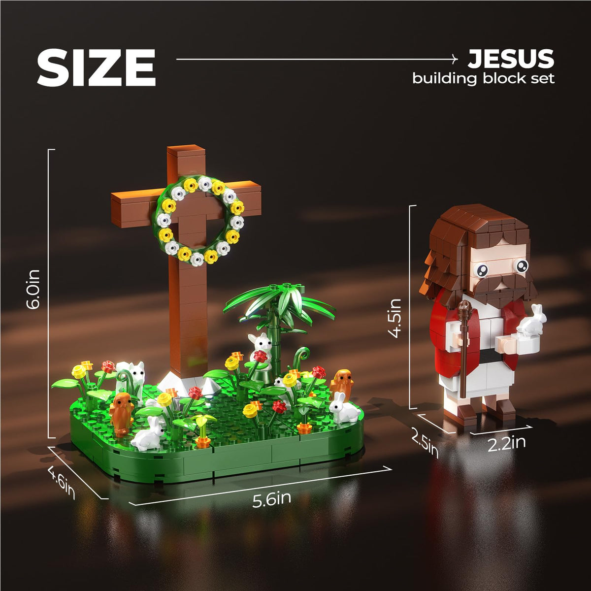 FCEYOUT Jesus Building Block Set gift-box presentation highlights ready-to-gift packaging