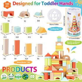 FCSONU storage bucket holds blocks for organized, portable play sessions