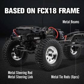 FCX18 FMS Chevrolet K10 all-terrain tires improve grip