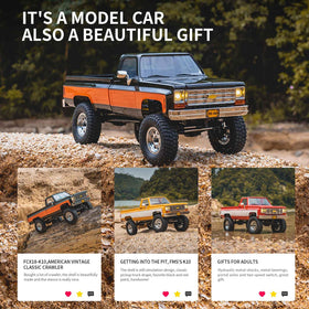FCX18 FMS Chevrolet K10 licensed RC truck embodies authentic licensing