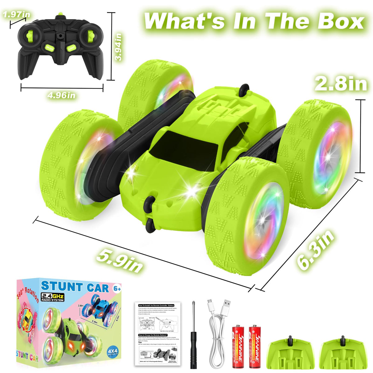 FDCTR complete set with batteries, USB-C cable, manual.