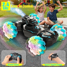 FDCTR RC car side view with 4WD drifting wheels for outdoor play.