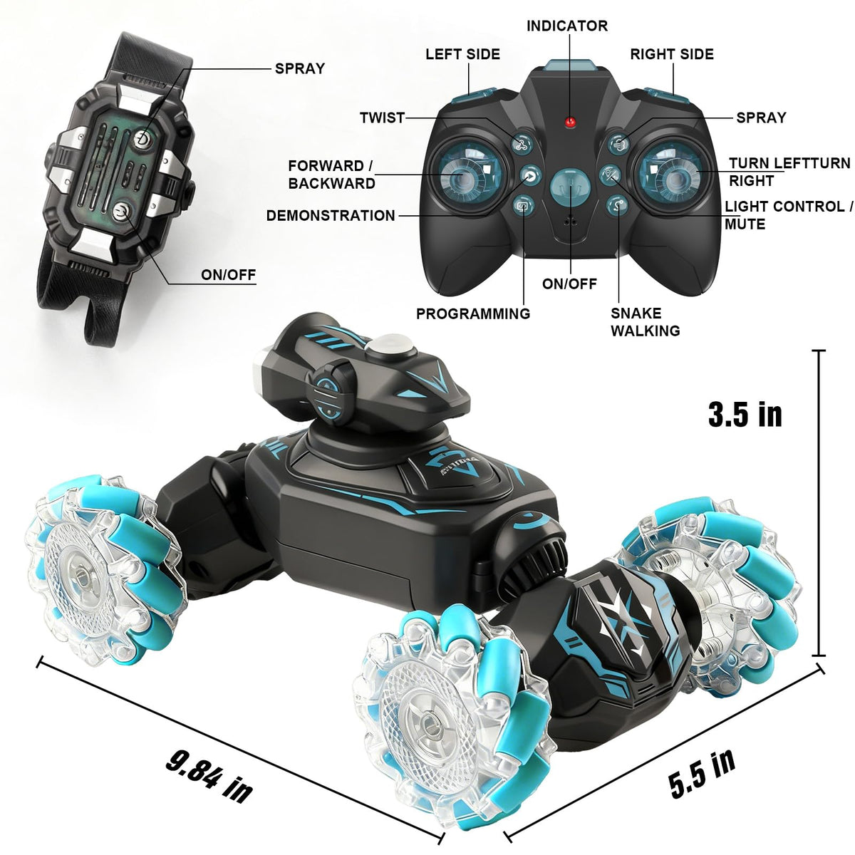 FDCTR gift-ready packaging emphasizes ages 6-12 and 4WD action.
