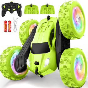 FDCTR remote control car green front view for outdoor adventures.