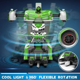 FDJ RC car featuring LED lights for nighttime play.