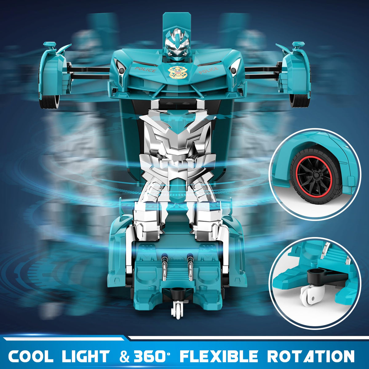 FDJ car performing a 360-degree rotation for dramatic spins