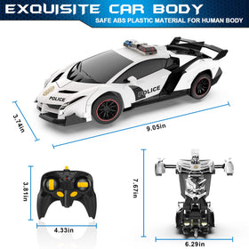 FDJ transforming RC car packaging shown as gift-ready box for kids.