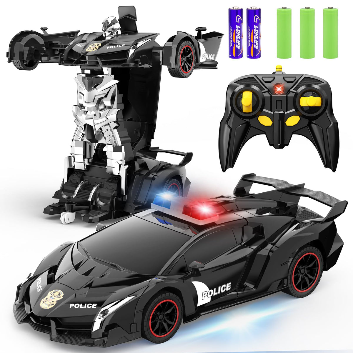 FDJ remote control car transforming into robot mid-transition for engaging play