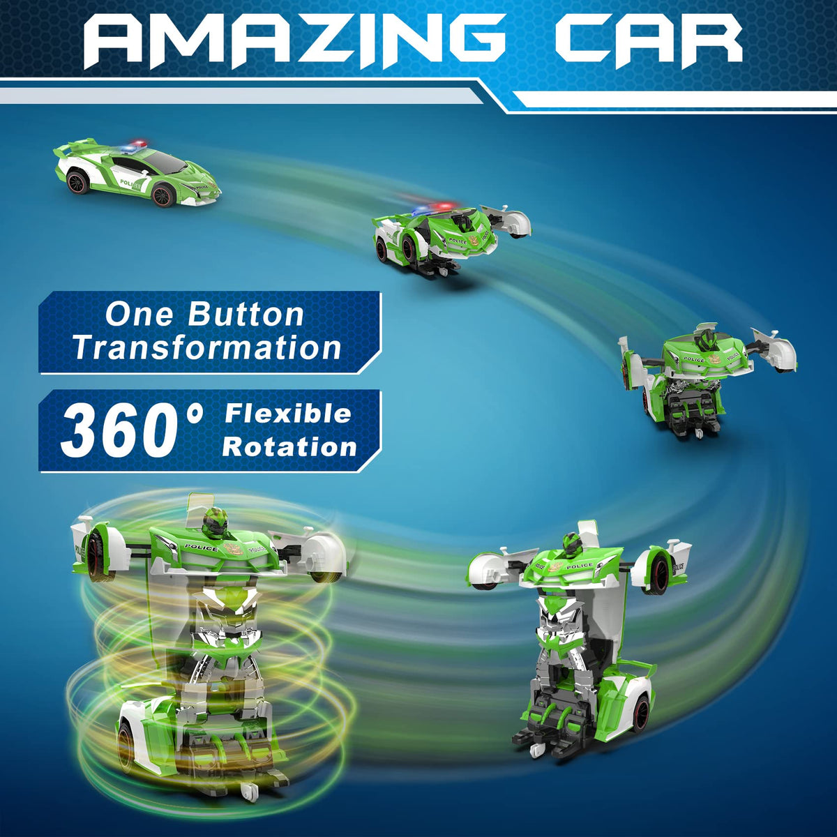 FDJ robot form transition shown for easy one-button transformation.
