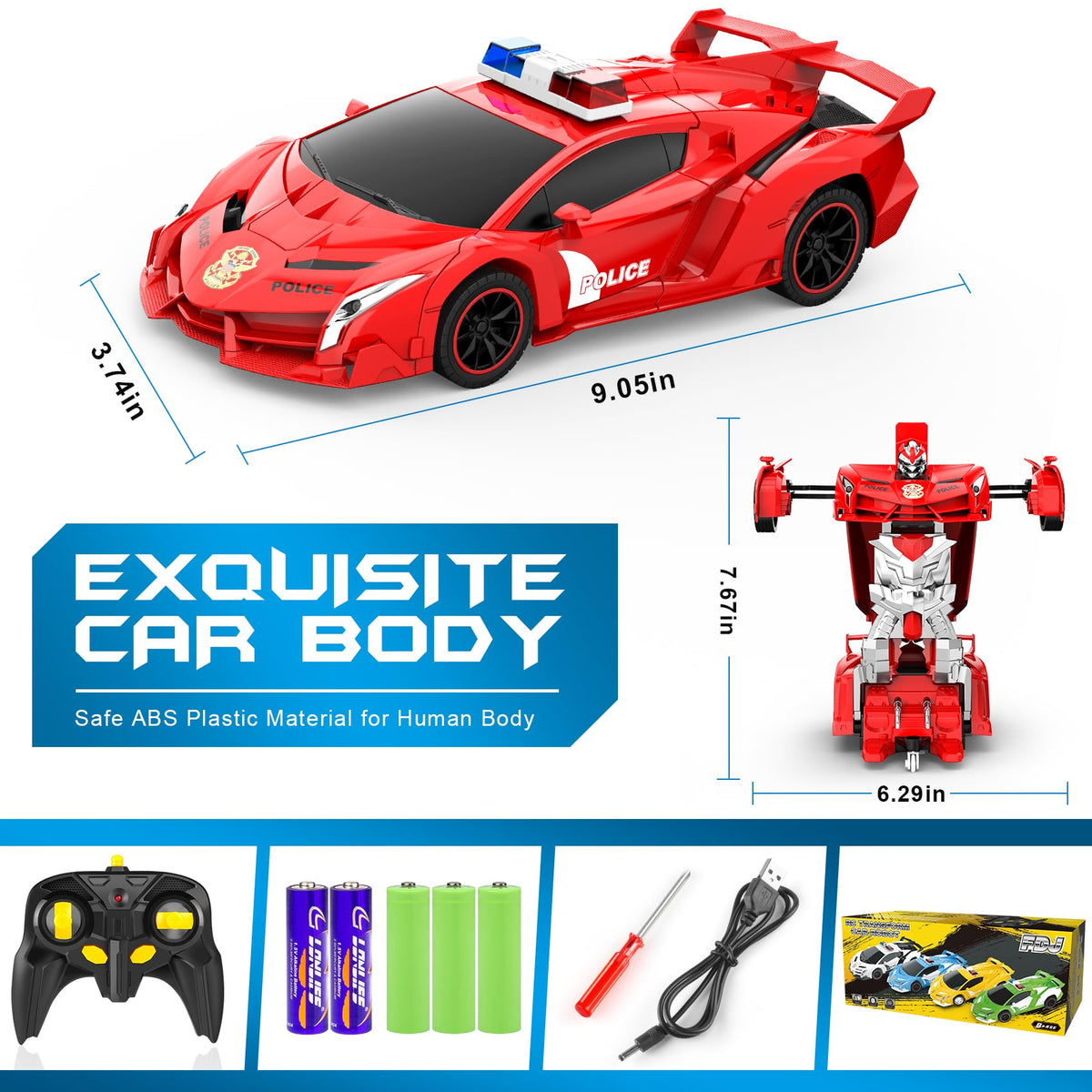 FDJ Transform multiplayer-ready RC car for kids battles