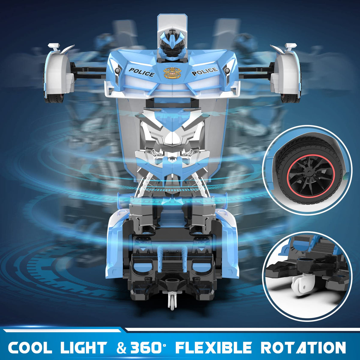 FDJ transforming car-to-robot demo captures quick one-button switching in action.