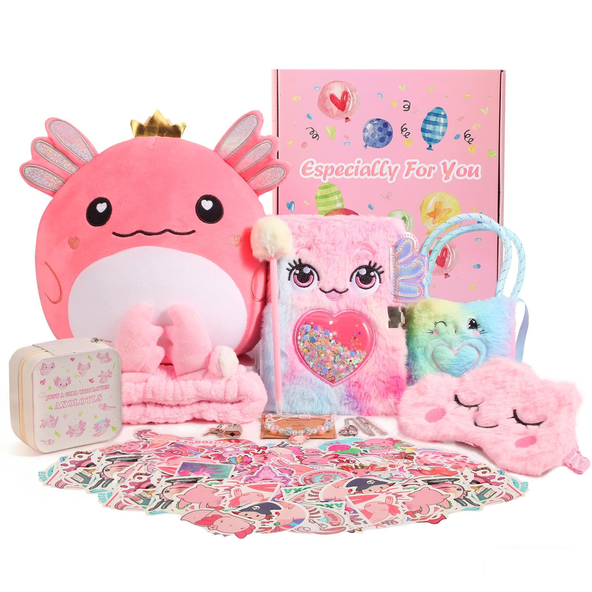 Fdudugifts axolotl plush pillow 12in for cozy play and bedside decor