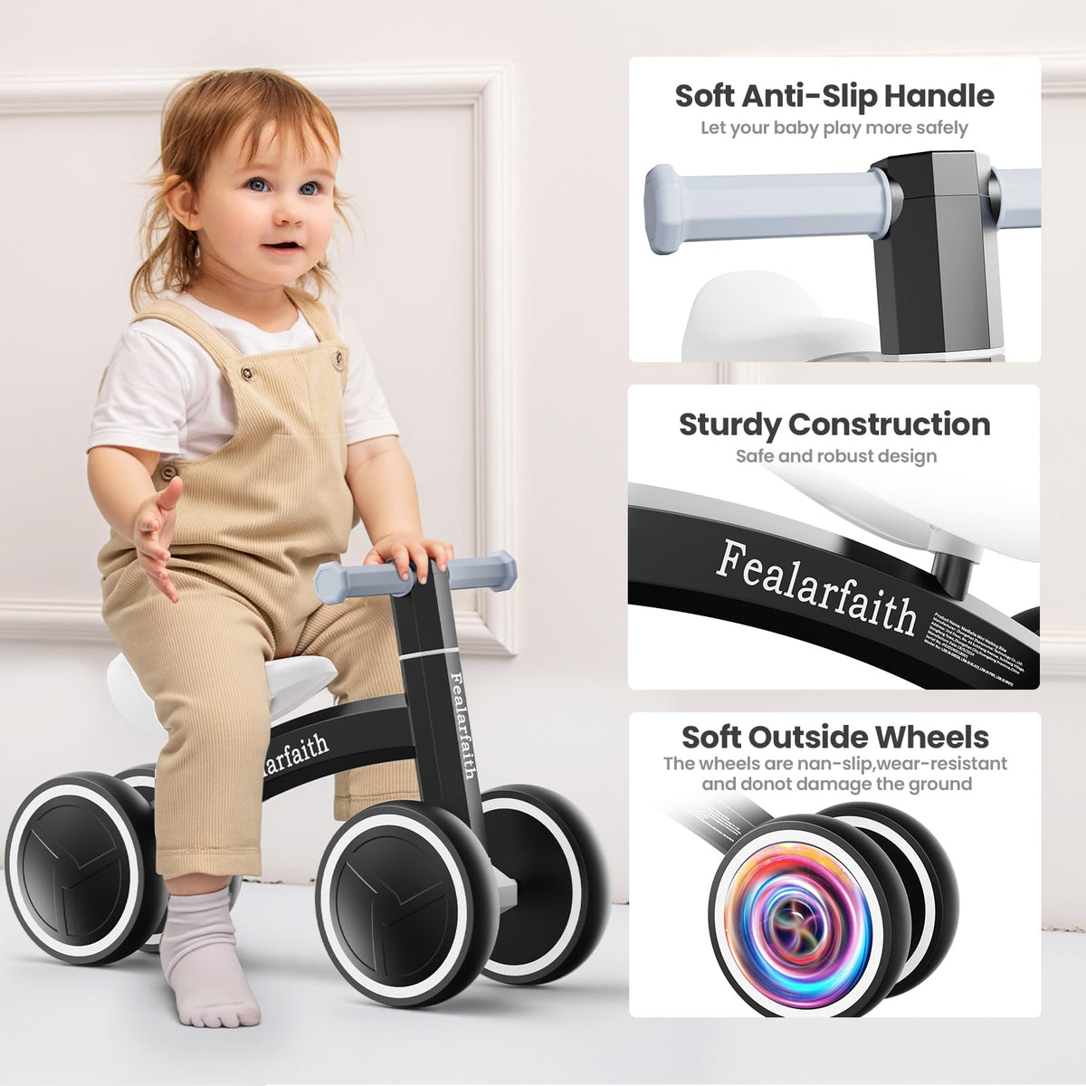 Fealarfaith balance bike is tool-free and ready in a minute for quick outings