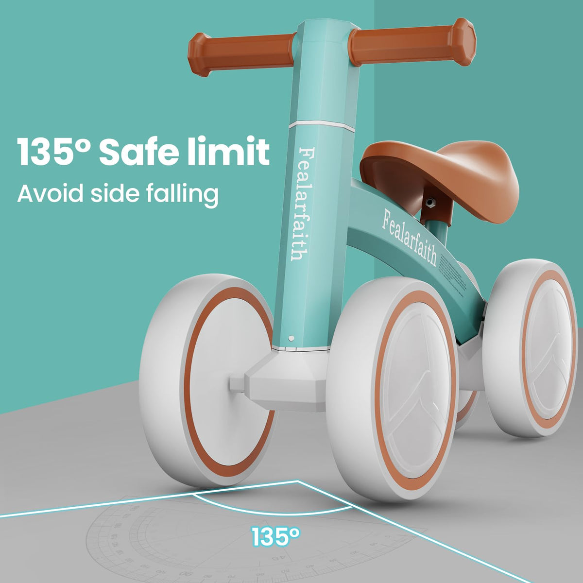 Fealarfaith Robbin's Egg Blue balance bike compact design for easy travel