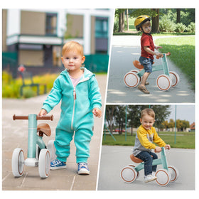Fealarfaith Robbin's Egg Blue balance bike usable indoors and outdoors
