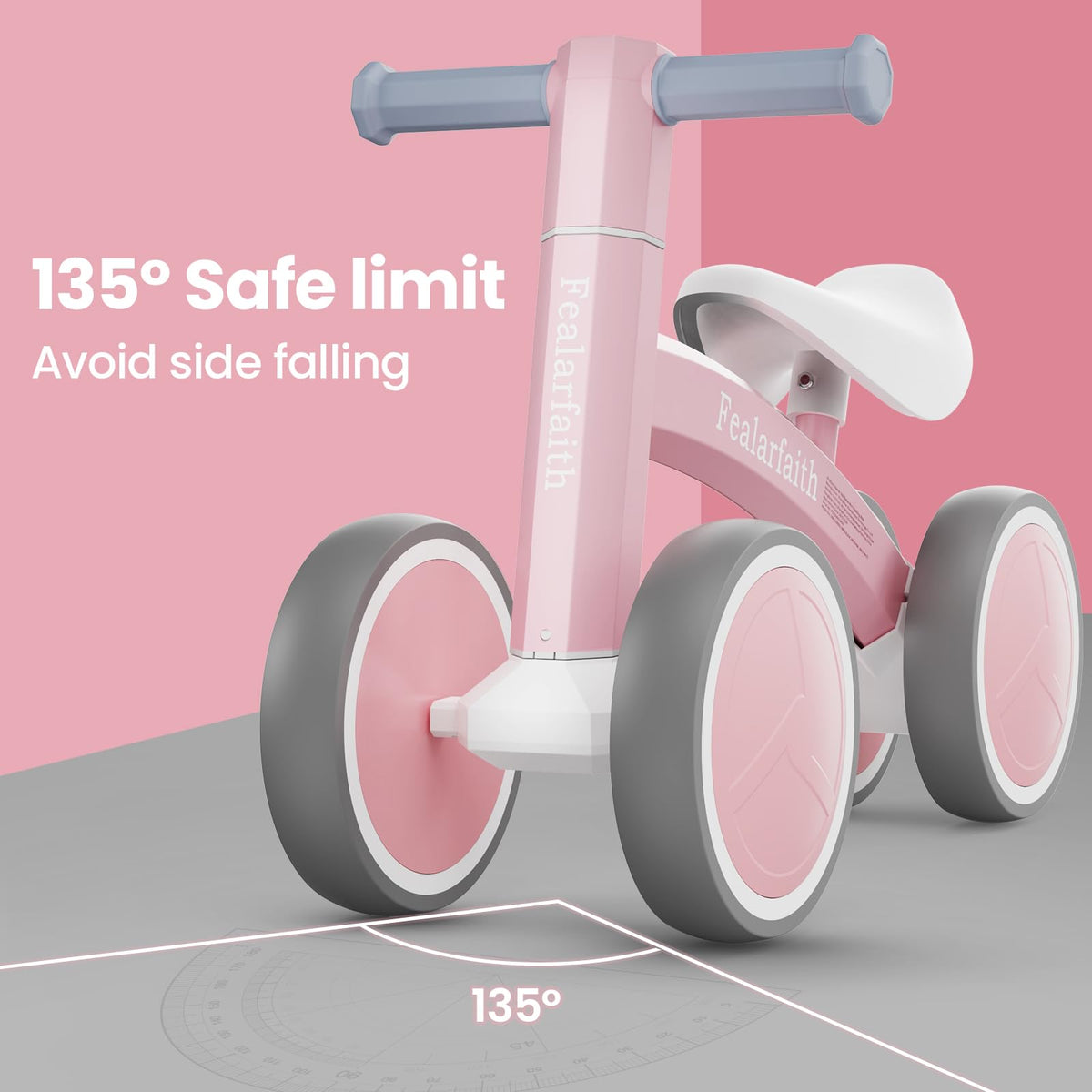 Fealarfaith toddler bike seat in soft PU+EVA for comfort