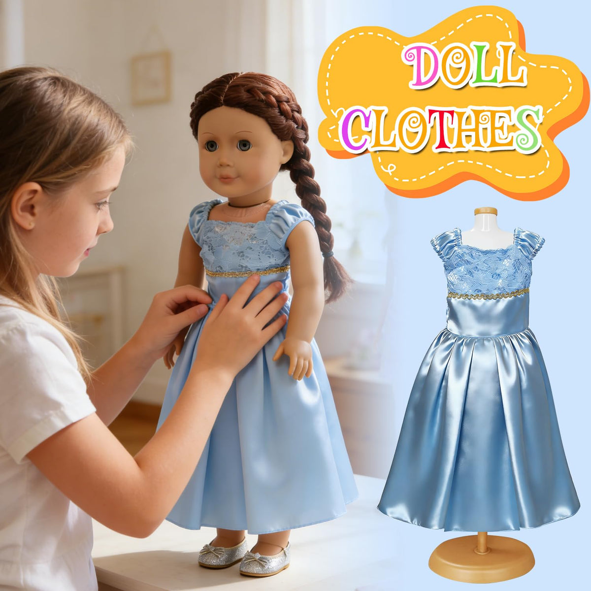 FEAYEA safe CE-certified cotton doll clothes for children