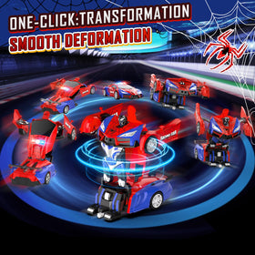 Febyhim transforming car with easy transformation button for quick car-to-robot play.
