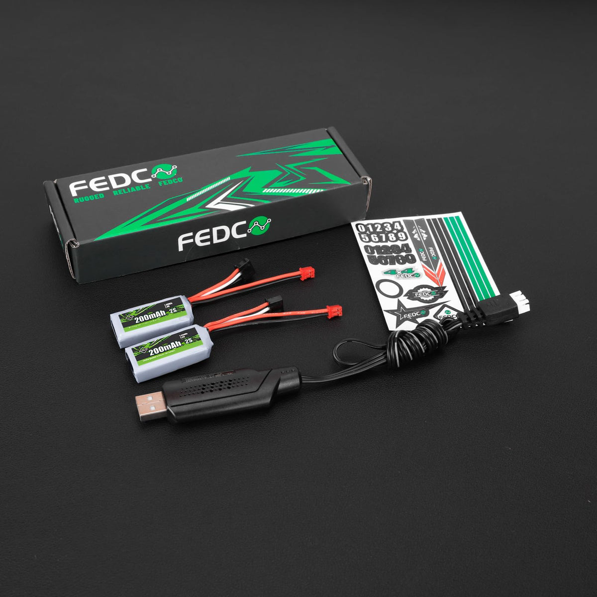 FEDCO SCX30 2S 200mAh packaging and branding box
