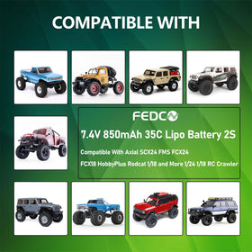 FEDCO USB charger provides quick, convenient recharging of 2S LiPo packs